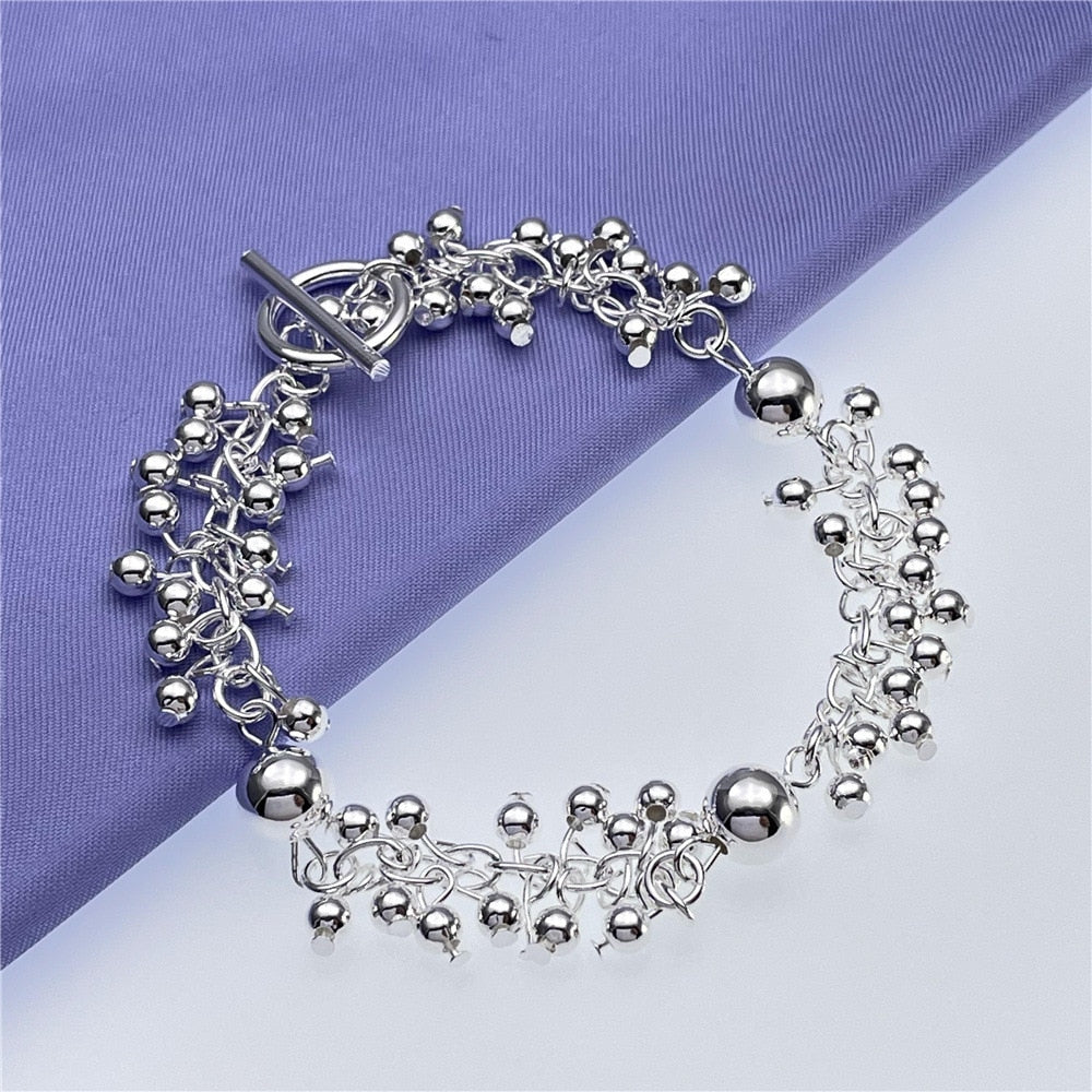 Popular brands 925 sterling silver classic Beads Bracelets for women party Wedding accessories Jewelry Holiday gifts