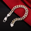 Pretty 925 sterling silver Gold plated fine classic 10MM chain Bracelets for woman man Wedding party Gifts Jewelry