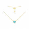 Product Blue Love Necklace Bohemia Summer Adjustable Turquoise Stone Necklaces Women Jewelry Zk30
