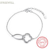 New Product Heat Clover Silver woman Bracelet European 925 Sterling Silver Jewelry Hand Decorate Wholesale