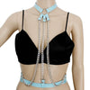 Pu Leather Harness Belt Bondage Cage Gothic Chain Body Necklace Chain Women Punk Necklaces Festival Jewelry chain necklace