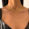 Punk Boho Metal Chain Necklaces for Women Men Link Steampunk Rock Short Choker Necklace Clavicle Chain Minimalist Jewelry