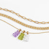 Rainbow Color Cute Jelly Bear Gummy Necklaces for Women Girls Cool Punk Multilayer Gold Chains Resin Necklaces Accessories