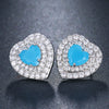 New Red Top Quality Heart Earrings For Women Love Small Ear Studs Fashion Jewelry 2020 Bride Earrings Brincos AE562