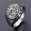 Religious Buddhism Lotus Pattern Ring Men's Ring Metal Buddhist Ring Accessories Party Jewelry