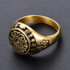 Religious Buddhism Lotus Pattern Ring Men's Ring Metal Buddhist Ring Accessories Party Jewelry