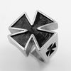 Religious Christian Cross Pattern Ring Men's Ring Templar Knight Crusader Knight Ring Metal Ring Accessories Party Jewelry