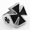 Religious Christian Cross Pattern Ring Men's Ring Templar Knight Crusader Knight Ring Metal Ring Accessories Party Jewelry