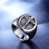 Religious Christianity Jesus Cross Pattern Ring Men's Ring Trendy Metal Ring Accessories Party Jewelry