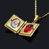 Religious Islam Muslim Photo Frame Pendant Necklace Women's Necklace Metal Photo Frame Accessories Party Jewelry