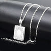 Religious Islam Muslim Photo Frame Pendant Necklace Women's Necklace Metal Photo Frame Accessories Party Jewelry