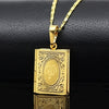 Religious Islam Muslim Photo Frame Pendant Necklace Women's Necklace Metal Photo Frame Accessories Party Jewelry