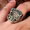 Retro Air Force Eagle Badge Ring Men's Ring Metal Silver Plated Animal Pattern Ring Accessories Party Jewelry