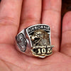 Retro Air Force Eagle Badge Ring Men's Ring Metal Silver Plated Animal Pattern Ring Accessories Party Jewelry