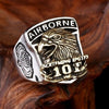 Retro Air Force Eagle Badge Ring Men's Ring Metal Silver Plated Animal Pattern Ring Accessories Party Jewelry