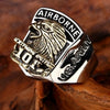 Retro Air Force Eagle Badge Ring Men's Ring Metal Silver Plated Animal Pattern Ring Accessories Party Jewelry
