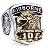 Retro Air Force Eagle Badge Ring Men's Ring Metal Silver Plated Animal Pattern Ring Accessories Party Jewelry