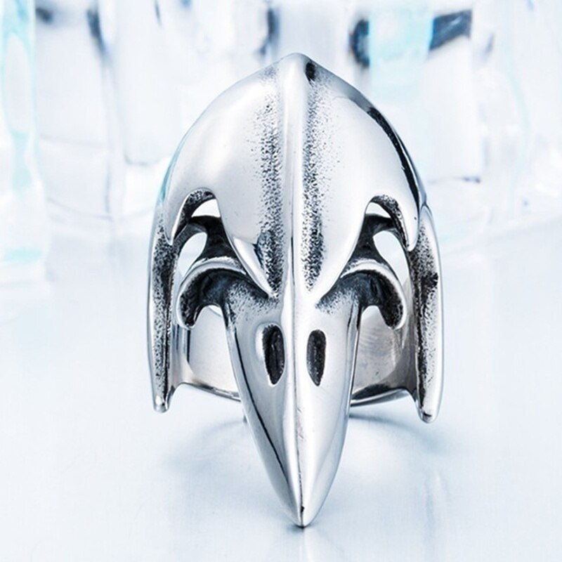 Retro Animal Long Beak Shape Ring Men's Ring Vintage Beak Metal Ring Accessories Party Jewelry Size 7-11