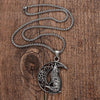 Retro Animal Wolf Roar Moon Necklace Pendant Men's Necklace Metal Sliding Pendant Necklace Accessories Party Jewelry