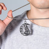 Retro Animal Wolf Roar Moon Necklace Pendant Men's Necklace Metal Sliding Pendant Necklace Accessories Party Jewelry