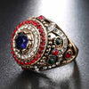 Retro Bohemian Crystal Inlaid Ring Women's Ring Austrian Rhinestone Inlaid Metal Ring Accessories Party Jewelry Size 7 ~ 10