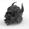 Retro Bull Head Mask Warrior Skull Shape Ring Men's Ring Metal Horror Skull Horn Ring Accessories Party Jewelry