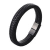Retro Button Braided Classic 3 Color Genuine Leather Bracelet for Men Women Accessories Jewelry Couple Bangles Gift