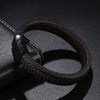Retro Button Braided Classic 3 Color Genuine Leather Bracelet for Men Women Accessories Jewelry Couple Bangles Gift