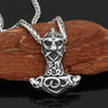 Retro Celtic Viking Warrior Necklace Pendant Men's Sliding Metal Pendant Necklace Accessories Jewelry