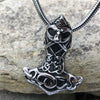 Retro Celtic Viking Warrior Necklace Pendant Men's Sliding Metal Pendant Necklace Accessories Jewelry