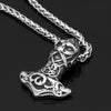 Retro Celtic Viking Warrior Necklace Pendant Men's Sliding Metal Pendant Necklace Accessories Jewelry