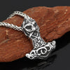 Retro Celtic Viking Warrior Necklace Pendant Men's Sliding Metal Pendant Necklace Accessories Jewelry