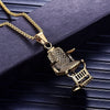 Retro Chair Shape Pendant Necklace Men's Women's Necklace Metal Sliding Chair Pendant Accessories Party Jewelry
