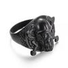 Retro Double Axe Warrior Pattern Ring Men's Ring Metal Black Ring Viking Jewelry Accessories Party Gift