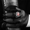 Retro Dragon Claw Black Red Birthstone Inlaid Ring Men's Ring Metal Animal Ring Accessories Party Jewelry Size 8-11