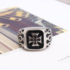 Retro Flame Printing Celtic Cross Pattern Ring Men's Ring Vintage Metal Ring Accessories Party Jewelry