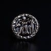 Retro Muslim Arabic Rune Pattern Ring Men's Ring Vintage Metal Plated-silver Ring Accessories Party Jewelry