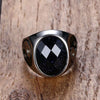 Retro Oval Cat's Eye Stone Inlaid Ring Men's Ring Bohemian Crystal Inlaid Yin and Yang Figure Ring Accessories Party Jewelry