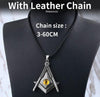 Retro Triangle Shape Eye Pattern Pendant Necklace Men's Necklace Metal Sliding Necklace Pendant Accessories Party Jewelry