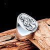 Retro Viking A nchor Crown Pattern Ring Men's Ring Vintage Metal Silver-Plated Ring Accessories Party Jewelry