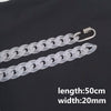 Rock Punk Clear Matte Acrylic Chain Necklace For Men Women  Resin Chain Buckle Lock Pendant Necklace 2021 Jewelry