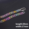 Rock Punk Clear Matte Acrylic Chain Necklace For Men Women  Resin Chain Buckle Lock Pendant Necklace 2021 Jewelry