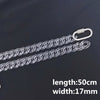 Rock Punk Clear Matte Acrylic Chain Necklace For Men Women  Resin Chain Buckle Lock Pendant Necklace 2021 Jewelry