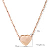 Rose Gold Heart Choker Necklace Women Jewelry Stainless Steel Necklaces Female Chain Pendant Necklaces Femme Choker Necklace