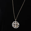 Round Geometric Pendant Necklace For Woman Gold Color Squre Zircon Trendy Long Necklaces Jewelry Women Accessories
