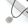 Saint St Benedict Of Nursia Patron Against Evil Necklace Trendy Catholic St. Benedict Medallion Unisex Jewelry Gifts