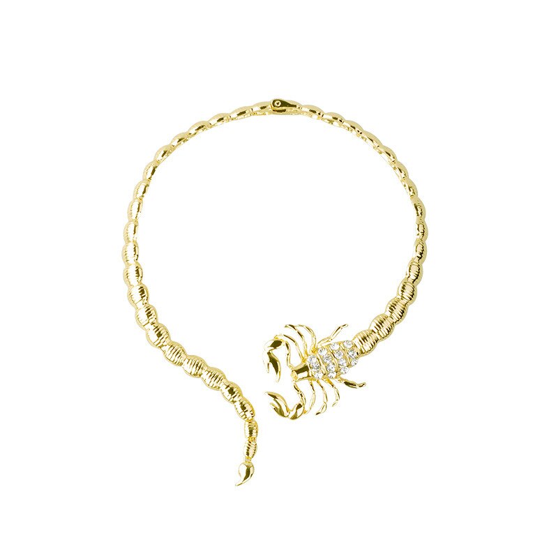 Scorpion Open Necklace Unique Gothic Animal Women's Statement Party Accessories Hip Hop Popular Chain Korean Jewelry