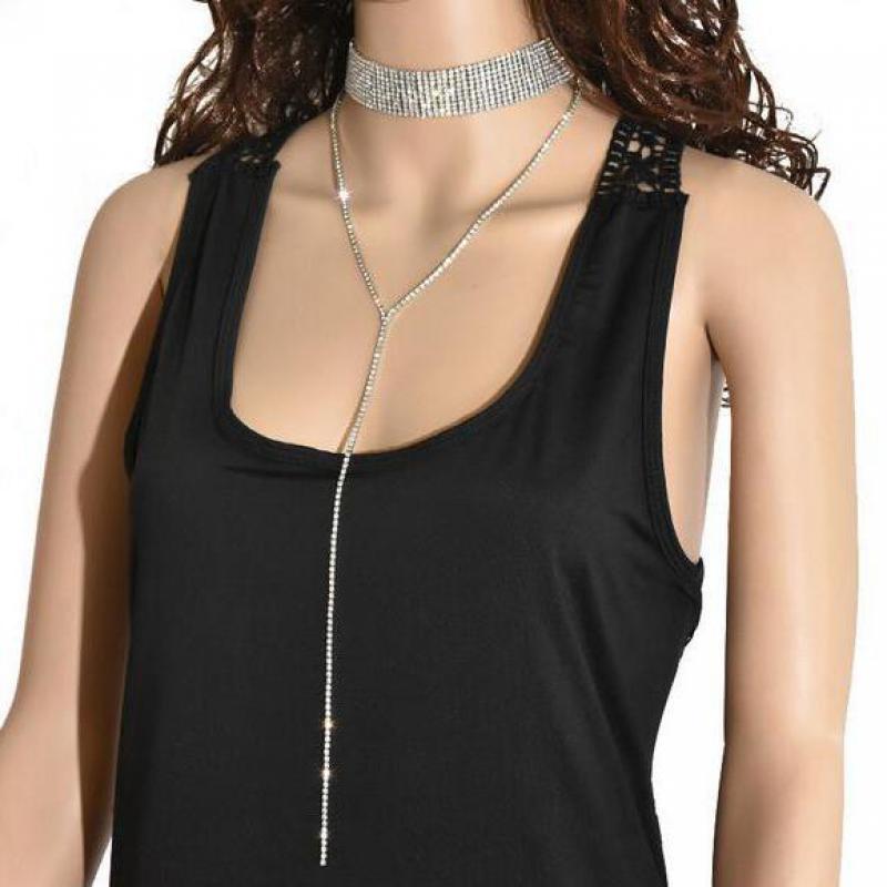 Selling Rhinestone Choker Crystal Gem  Chokers Collar Chocker Chunky Y Necklace Women Jewelry Accessories Gifts