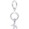 Silver Color Charm Keychain With Dog Bone Bear Pendant Car Keyrings For Women Men Bag Accessories Jewelry Gift Special Offer
