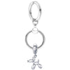Silver Color Charm Keychain With Dog Bone Bear Pendant Car Keyrings For Women Men Bag Accessories Jewelry Gift Special Offer
